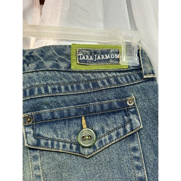 VTG Tara Jarmon Target Y2K Capris Denim Cropped Size 9 Cropped Button Low Rise - Picture 6 of 12